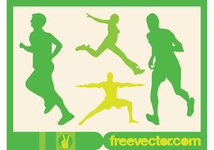 Running People Vector Running People Vector