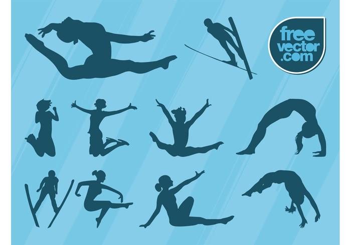 Jumping People Vector Graphics Jumping People Vector Graphics