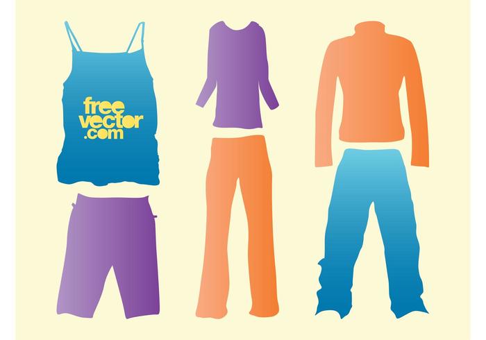 Vector Clothes Silhouettes Vector Clothes Silhouettes