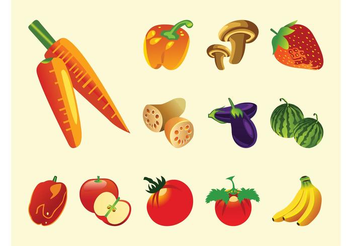 Fruits And Vegetables Vector Fruits And Vegetables Vector