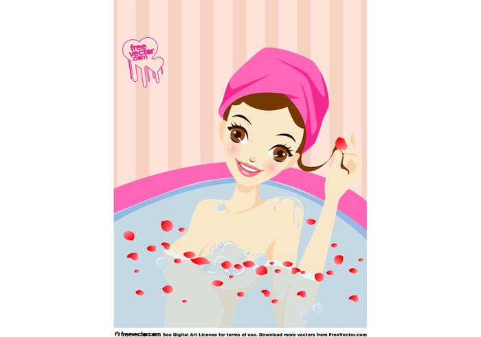 Cute Girl Bathing Cute Girl Bathing