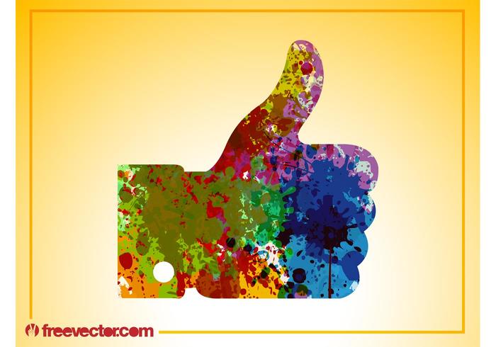 Colorful Like Hand vector