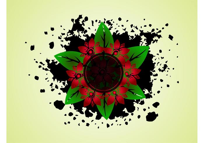 Splatter Flowers Vector Splatter Flowers Vector