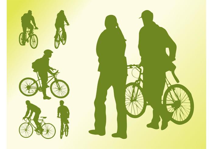 Bikers Vector Silhouettes Bikers Vector Silhouettes
