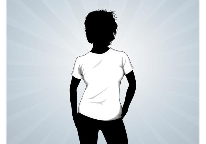 T-Shirt Girl Vector T-Shirt Girl Vector