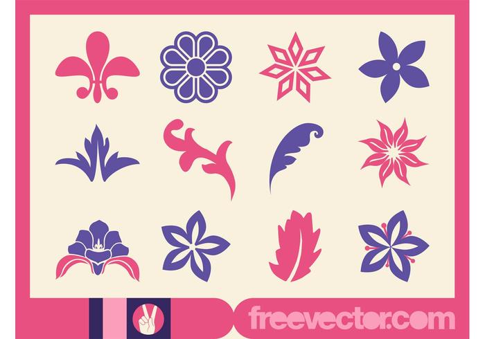Vector Floral Icons Vector Floral Icons
