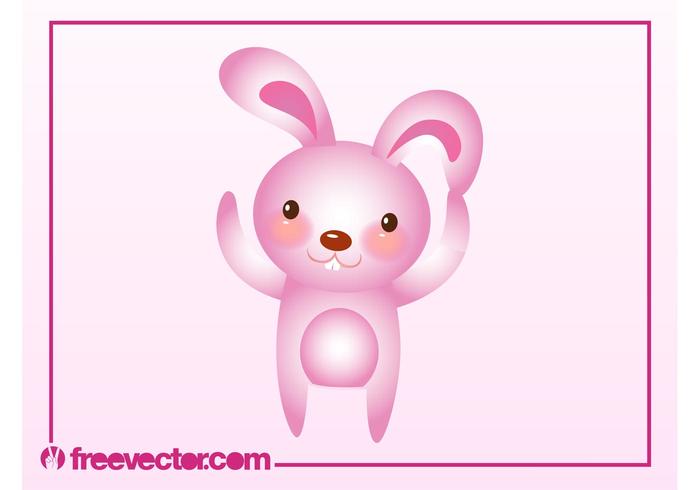 Pink Bunny Vector Pink Bunny Vector