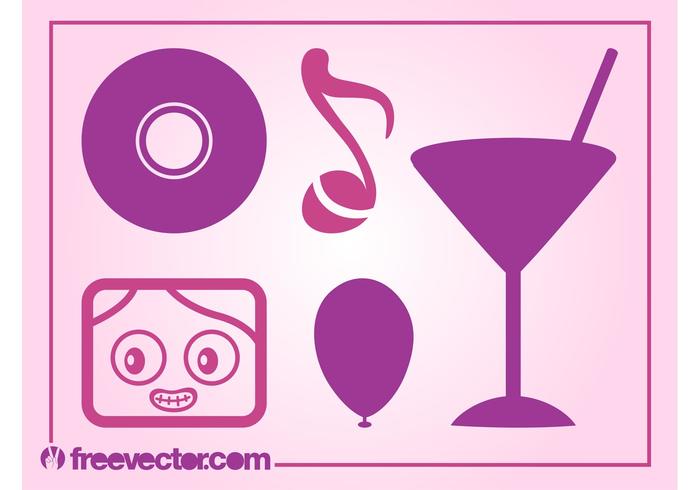 Party Icons Vector Party Icons Vector