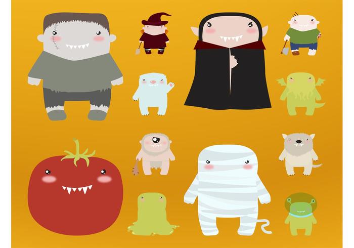 Halloween Monsters Vector