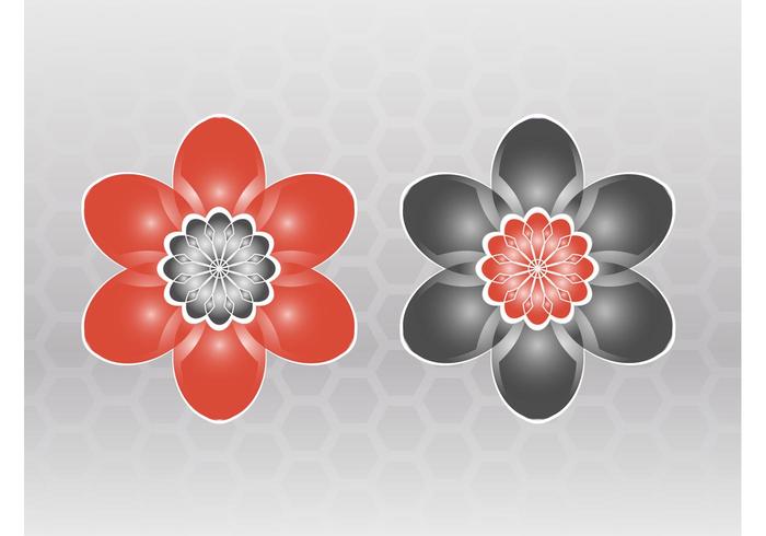 Floral Icons Vector Floral Icons Vector