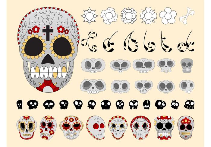 Sugar Skulls Vectors Sugar Skulls Vectors