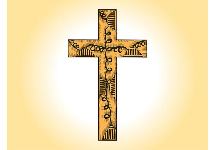 Wooden Cross Vector Wooden Cross Vector