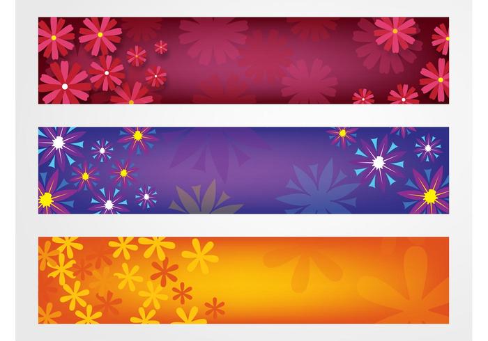 Flowers Banners Vector Flowers Banners Vector
