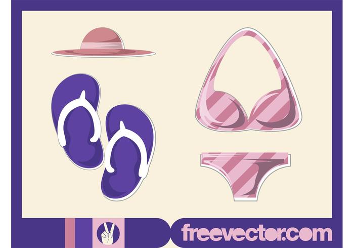 Beach Fashion Vector Beach Fashion Vector