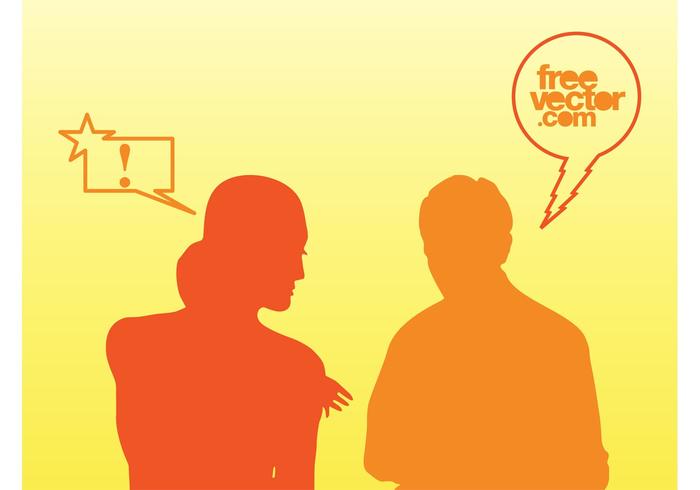 Talking People Vector Talking People Vector