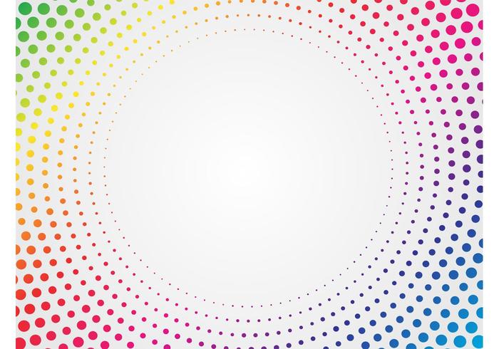 Rainbow Halftone Vector Rainbow Halftone Vector