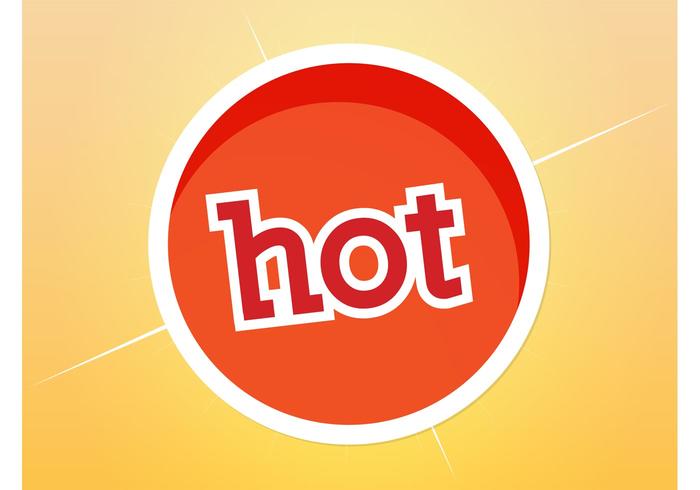 Hot Sticker Vector Hot Sticker Vector