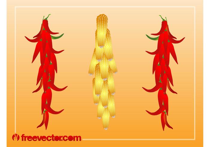 Hanging Vegetables Vector