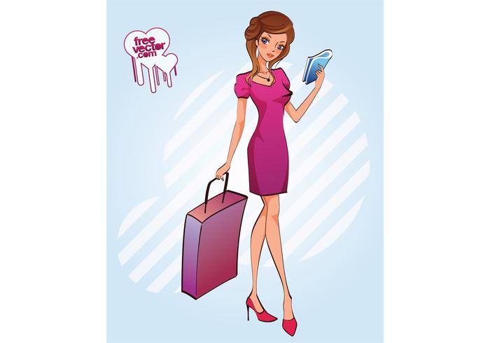 Traveling Girl Vector Traveling Girl Vector