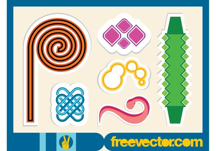 Abstract Vector Stickers Abstract Vector Stickers