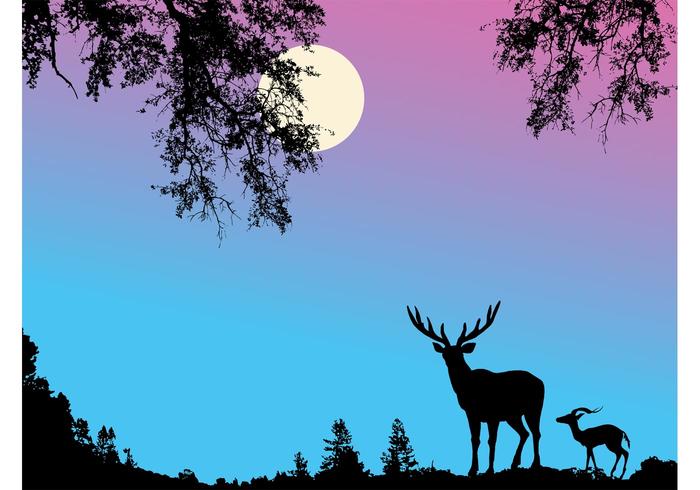 Deer Background Vector Deer Background Vector
