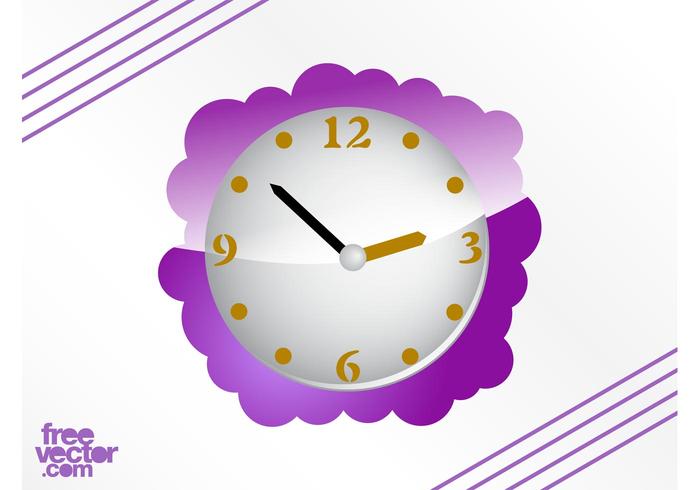 Purple Clock Vector Purple Clock Vector