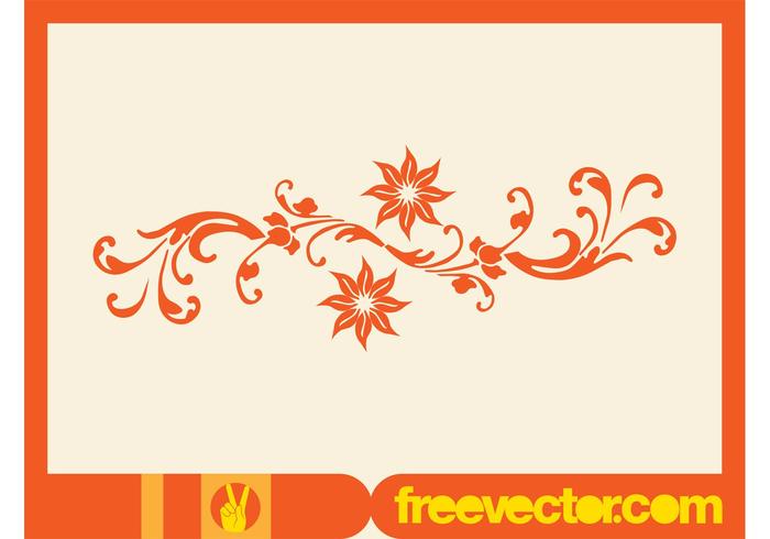 Floral Scroll Vector Element Floral Scroll Vector Element