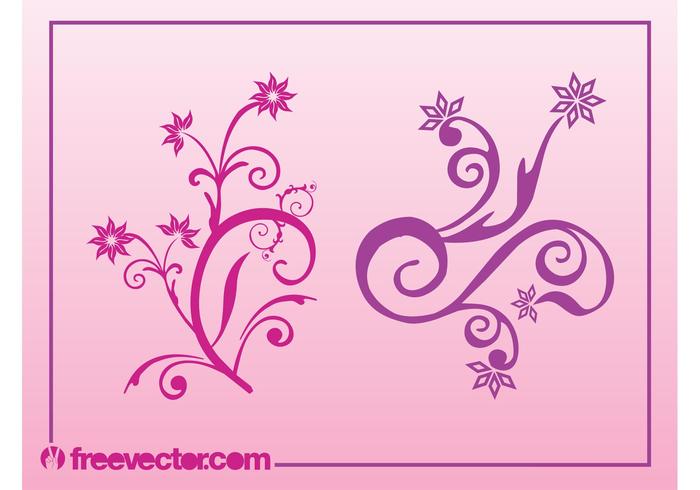 Swirling Flowers Vectors Swirling Flowers Vectors