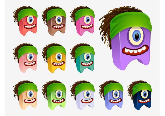Vector Dreadlocks Characters Vector Dreadlocks Characters