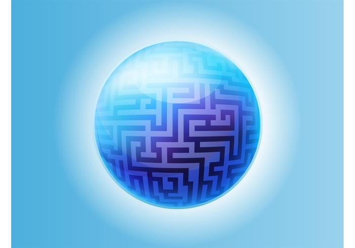 Labyrinth Sphere Vector Labyrinth Sphere Vector