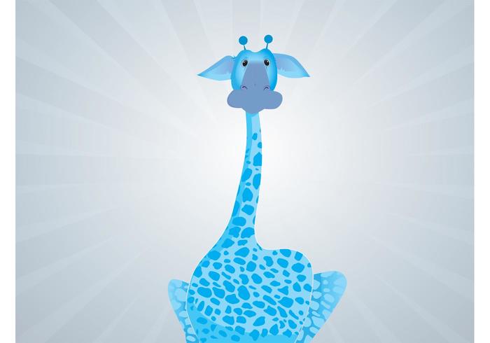 Blue Giraffe Vector Blue Giraffe Vector