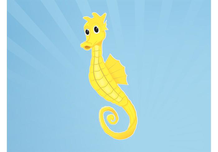 Cartoon Seahorse Vector Cartoon Seahorse Vector