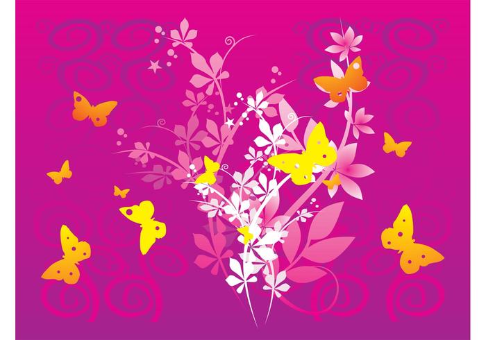 Spring Butterflies Vector