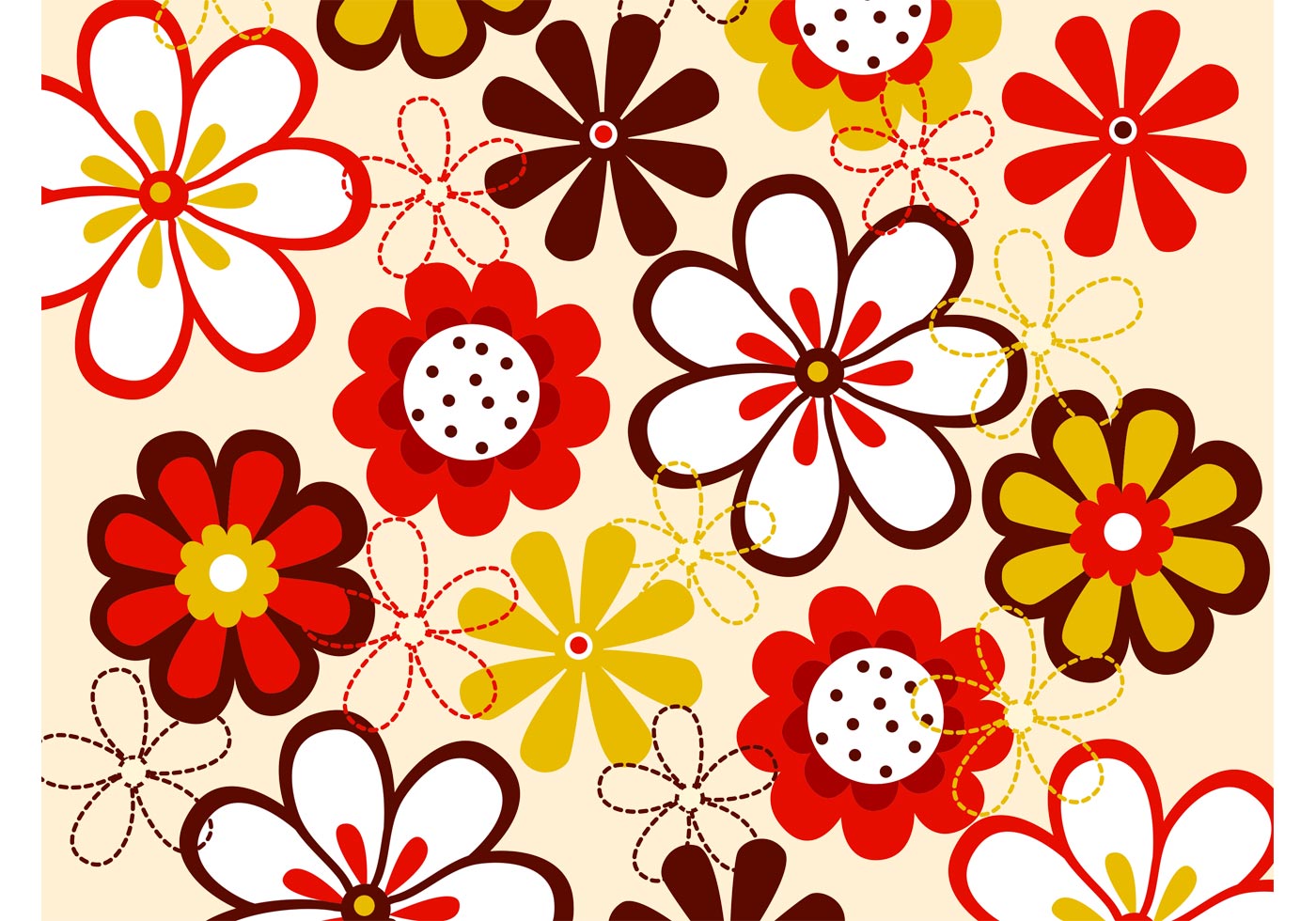 Download Vector Flowers Pattern - Download Free Vector Art, Stock Graphics & Images