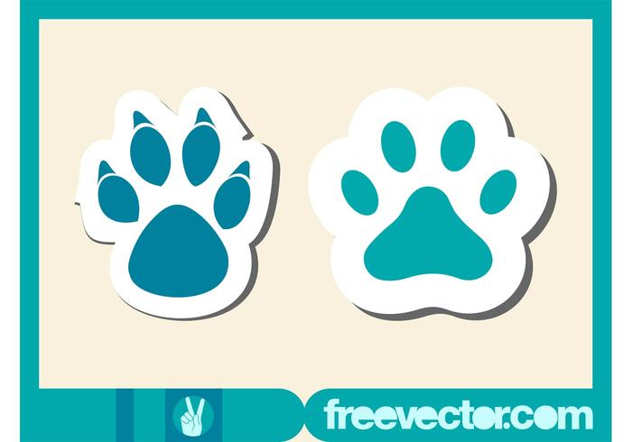 Paw Stickers Vector Paw Stickers Vector