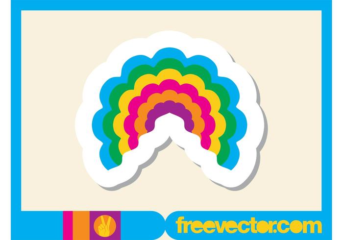 Rainbow Sticker Vector Rainbow Sticker Vector
