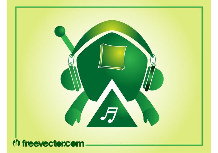 Music Robot Vector Music Robot Vector