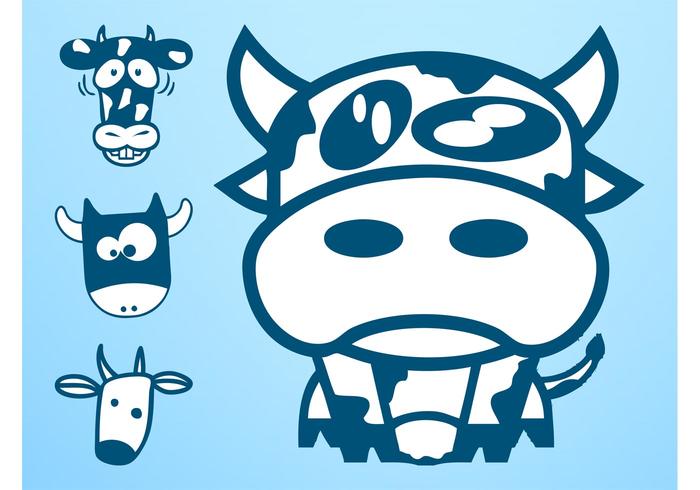 Cow Characters Vector