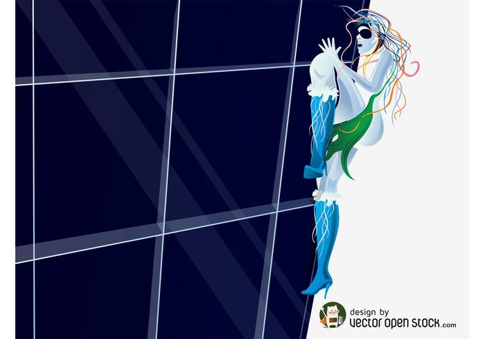 Sexy Climbing Girl Vector Sexy Climbing Girl Vector