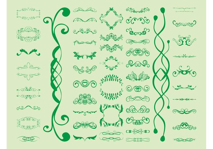 Swirling Plants Vectors Swirling Plants Vectors