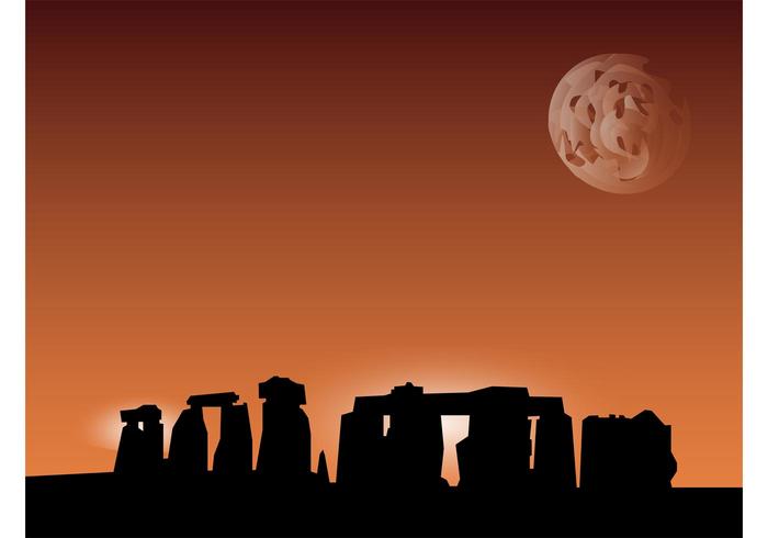 Stonehenge Vector Background Stonehenge Vector Background