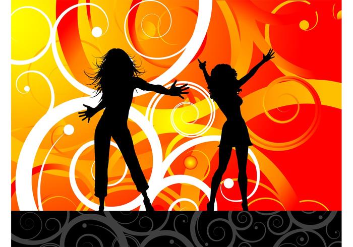 Dancing Girls Vector Dancing Girls Vector