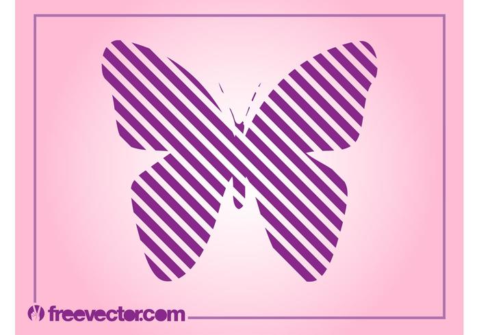 Striped Butterfly Vector Striped Butterfly Vector