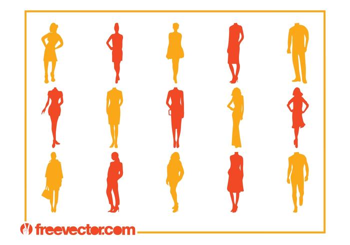Fashion Silhouettes Vectors Fashion Silhouettes Vectors