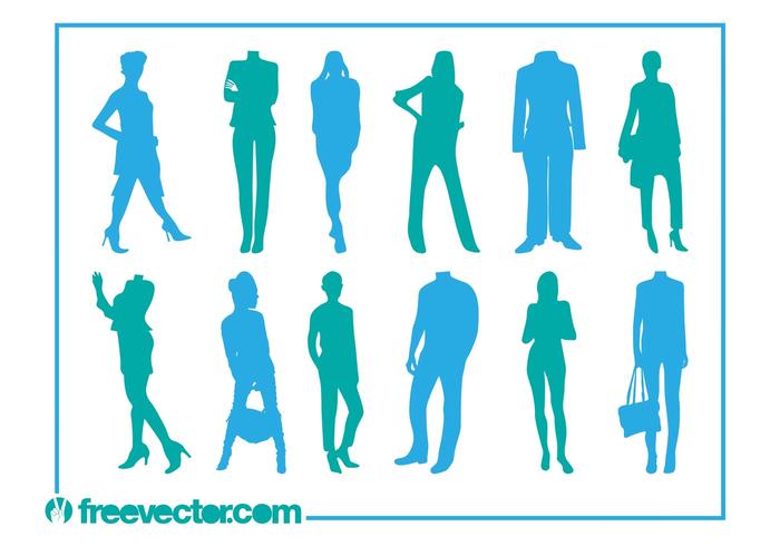 Fashion Silhouettes Vector Fashion Silhouettes Vector