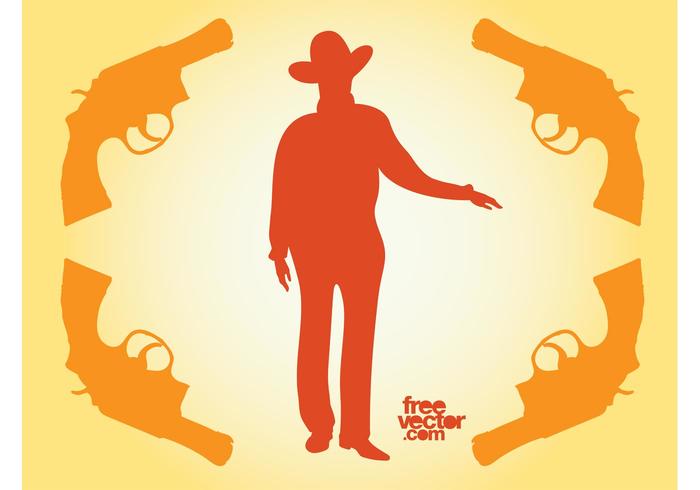 Cowboy Silhouette Vector Cowboy Silhouette Vector