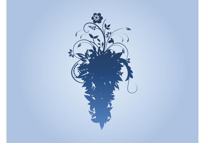 Vector Floral Silhouette Vector Floral Silhouette