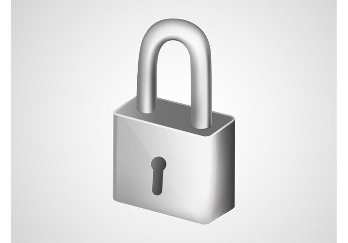 Silver Padlock Vector Silver Padlock Vector