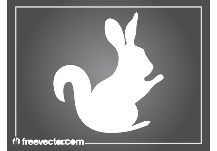 Vector Bunny Stylized Silhouette Vector Bunny Stylized Silhouette