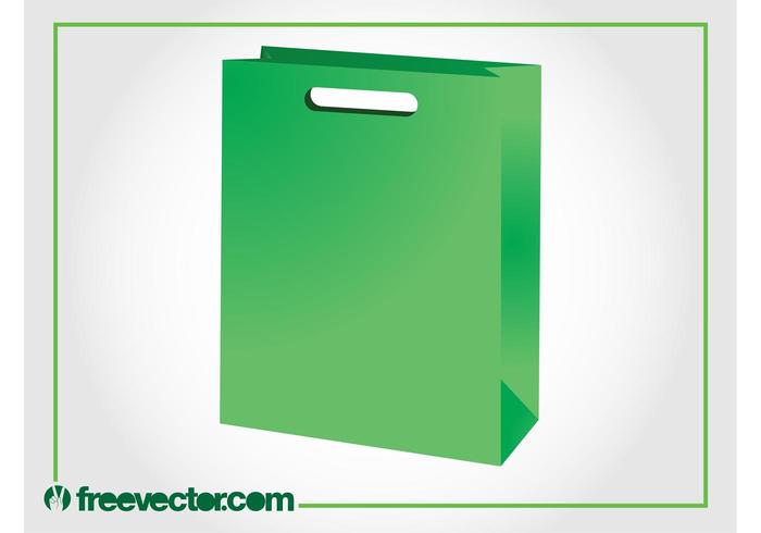 Green Paper Bag Vector Green Paper Bag Vector